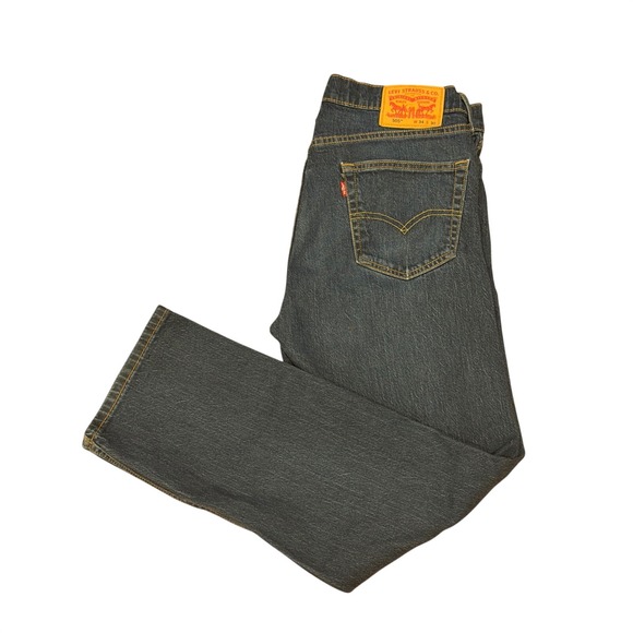 Levi's Other - Levis 505 Regular Fit Straight Leg Jeans Mens 34x30 Dark Indigo Blue Denim